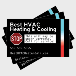 Blacklight HVAC Sticker