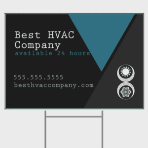 Triangles HVAC Yard Sign