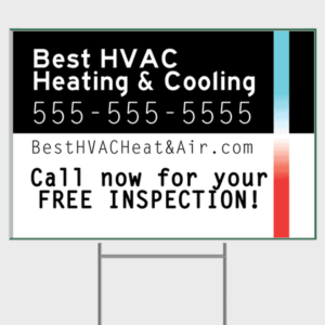 Blacklight HVAC Yard Sign - Inspection