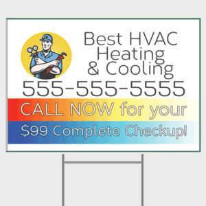 Subdued HVAC Yard Sign - Checkup