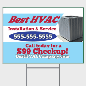 Reliable HVAC Yard Sign - Checkup