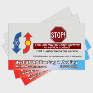 Hot and Cold HVAC Sticker - Stop