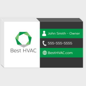 Green HVAC Business Cards