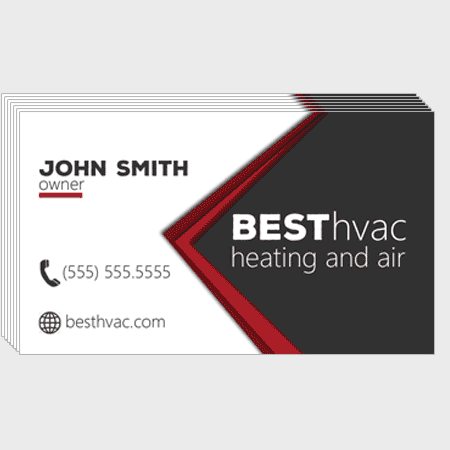 Pointed HVAC Business Cards
