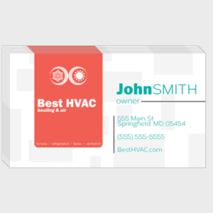 Sandy HVAC Business Cards