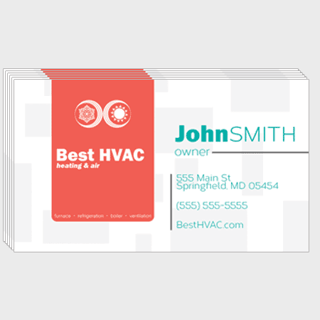 Sandy HVAC Business Cards
