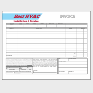 HVAC Sales Invoice